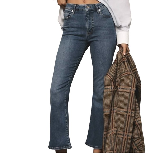 NWT Frame Le Crop Mini Boot High Rise Jeans Size 25 Boot Cut - Picture 2 of 5